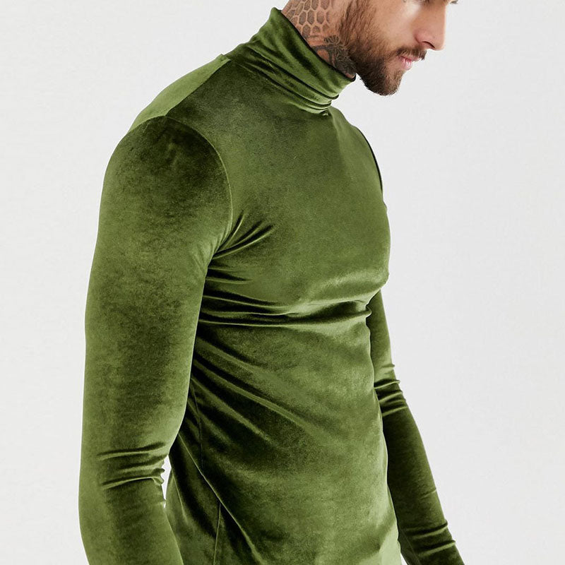 Velour Roll Neck T-shirt