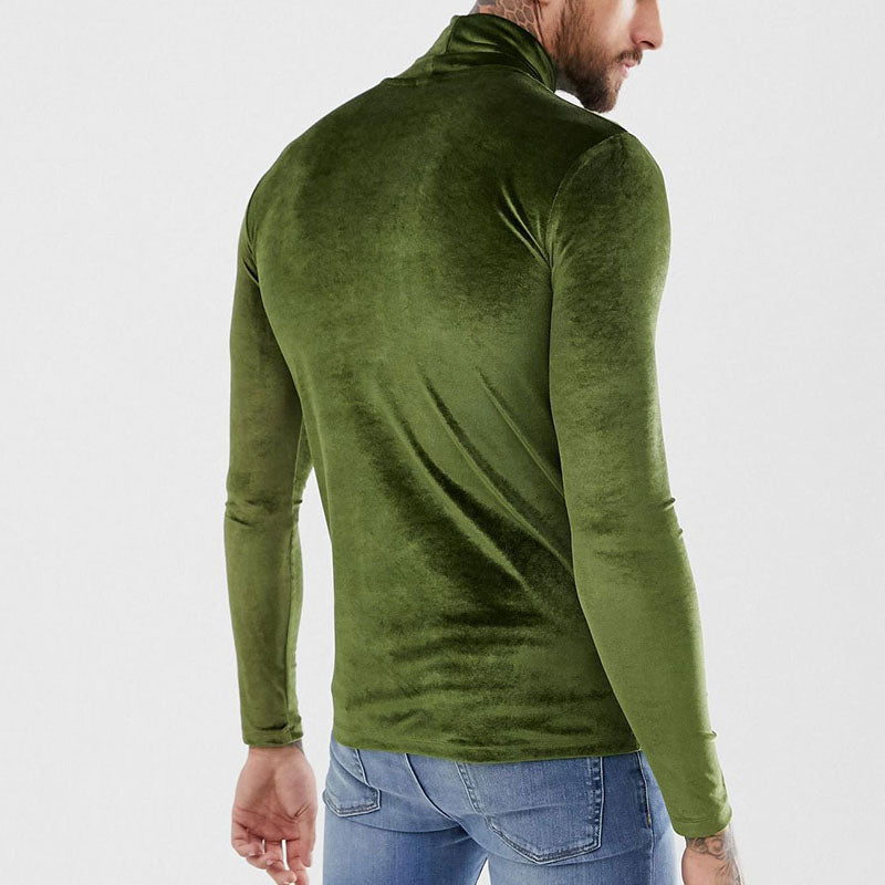 Velour Roll Neck T-shirt