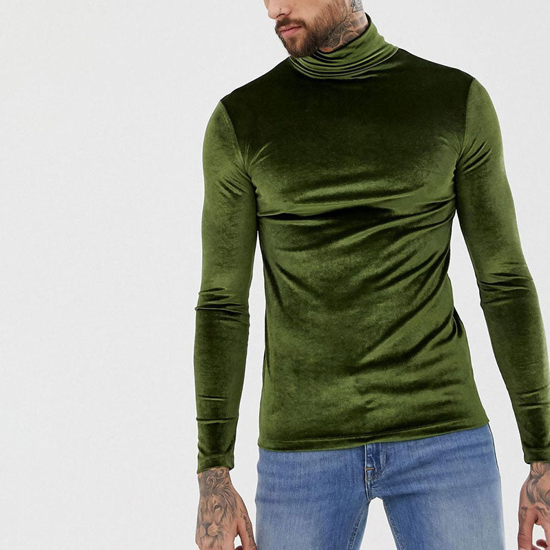 Velour Roll Neck T-shirt