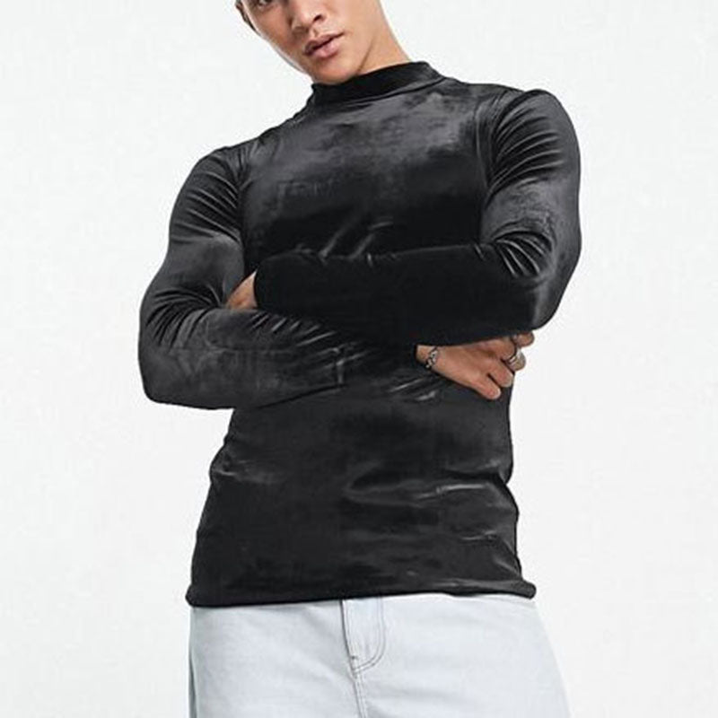 Velour Roll Neck T-shirt