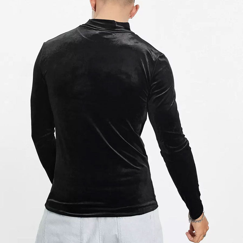 Velour Roll Neck T-shirt