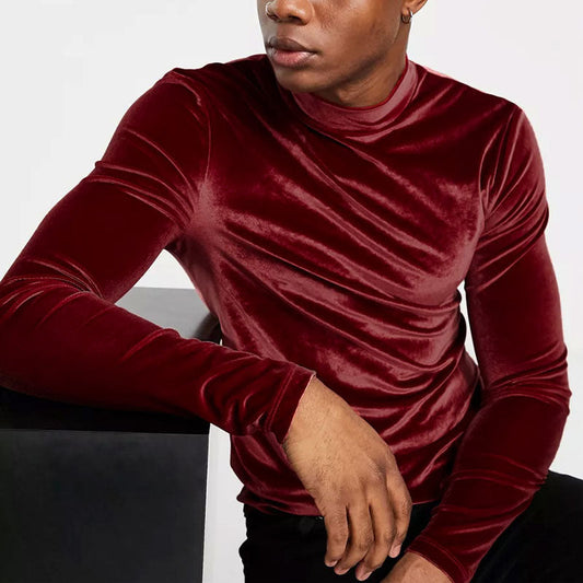 Velour Roll Neck T-shirt