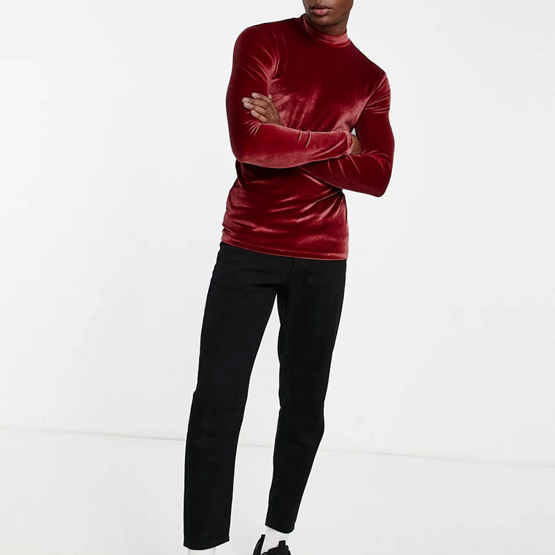 Velour Roll Neck T-shirt