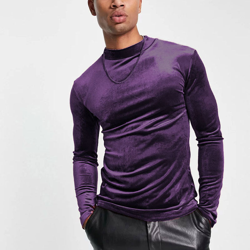 Velour Roll Neck T-shirt