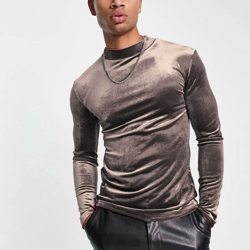 Velour Roll Neck T-shirt